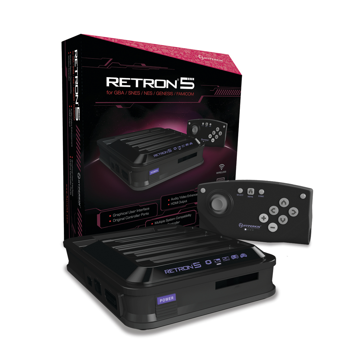 Hyperkin M01688-BK Black Retron 5 Hd Gaming Console For