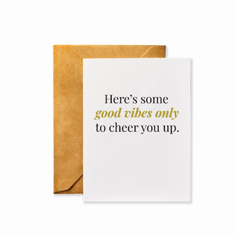 Sympathy Card - 4.25 x 5.5 in Here's Some Good Vibes to Cheer You Up