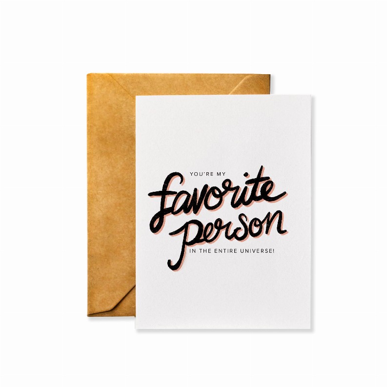 Valentine's Day Card - 4.25 x 5.5 in You're My Favorite Person