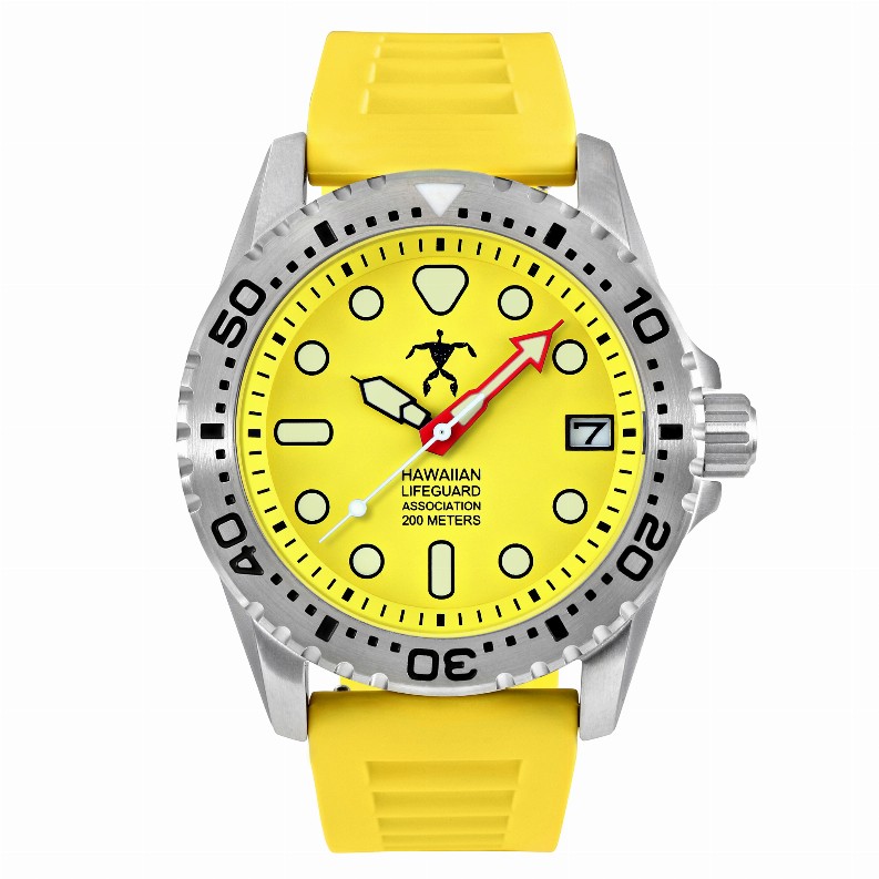 Hawaiian Lifeguard Association Dive Watch Quartz - one size - 42MMSS CASE/YELLOW DIAL/YELLOW STRAPHLA 5408