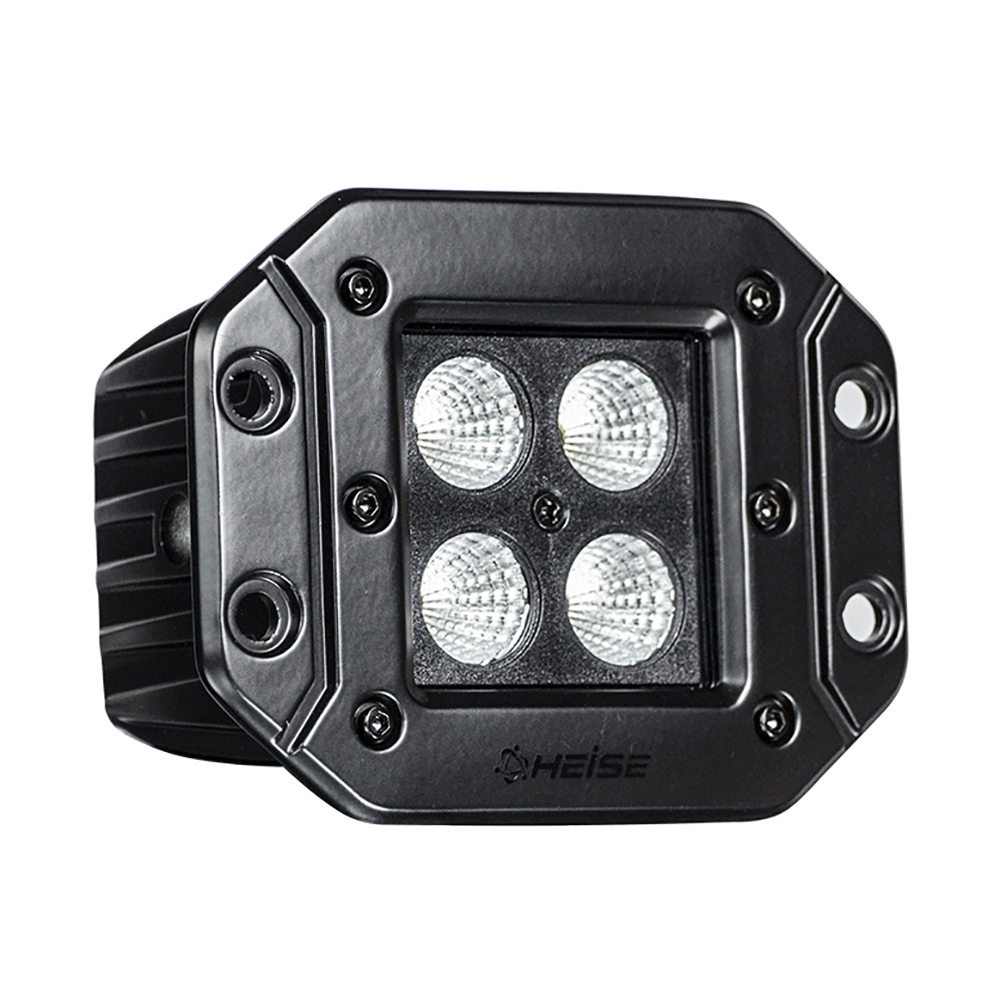 Heise- 3In Flushmount 2X2 LED  Black Out Cube