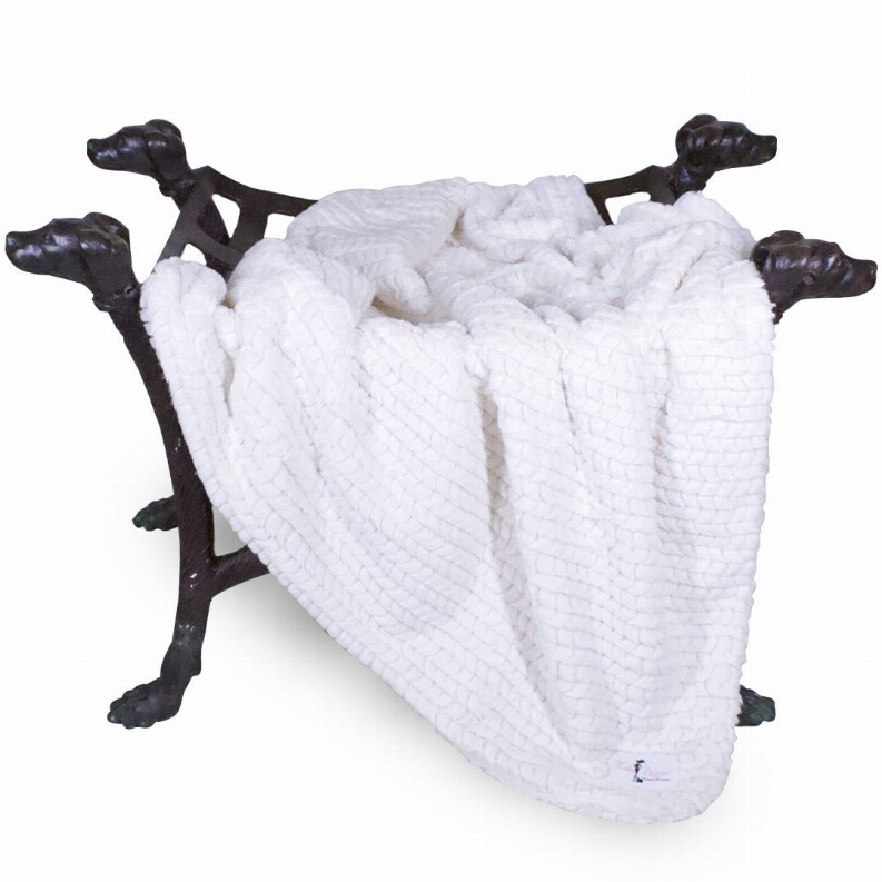 Paris Dog Blanket - Throw Ivory