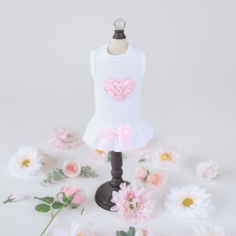 Puff Heart Dress - XXS Pink