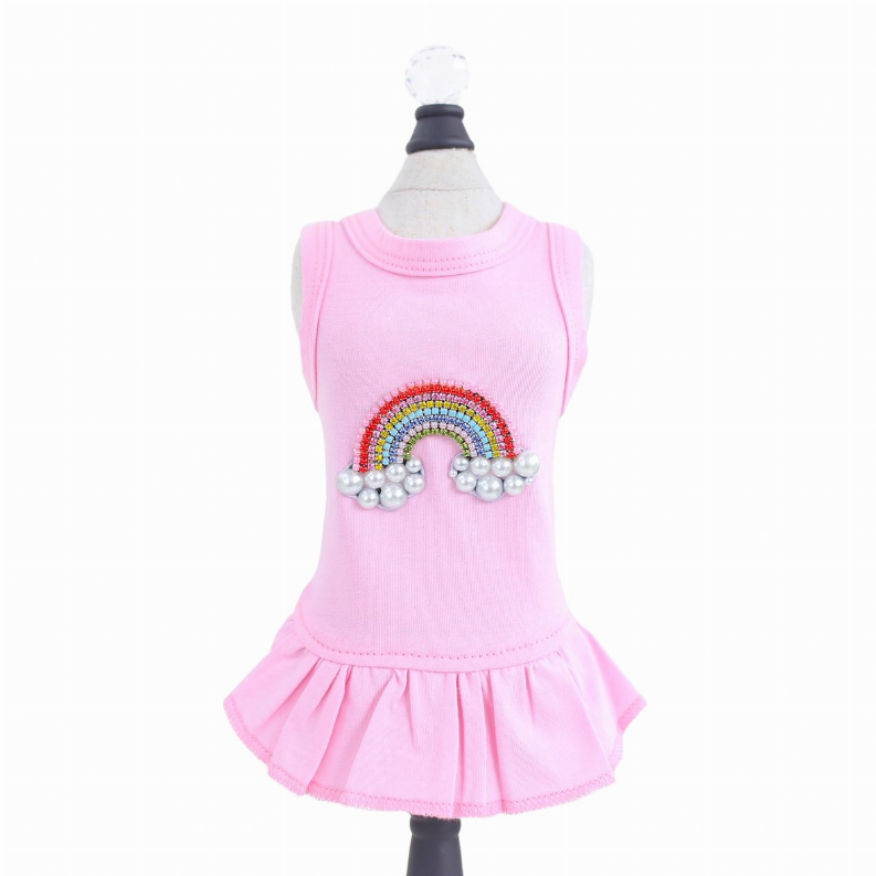 Rainbow Dress - Large Pink