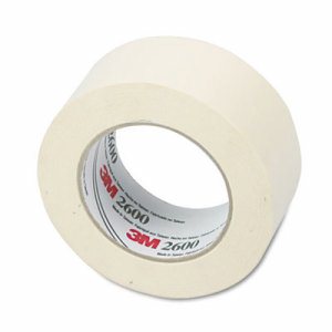 Highland Economy Masking Tape - 60 yd Length x 2" Width - 4.4 mil Thickness - 3" Core - Rubber Backing - 6 / Pack - Cream