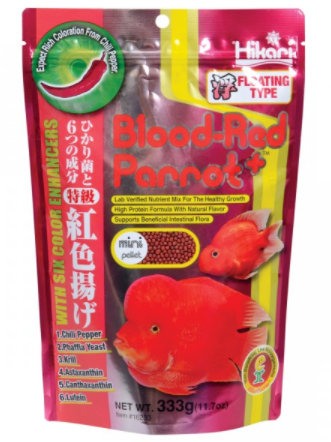 Hikari Blood-Red Parrot+ - Mini Pellets - 333 g