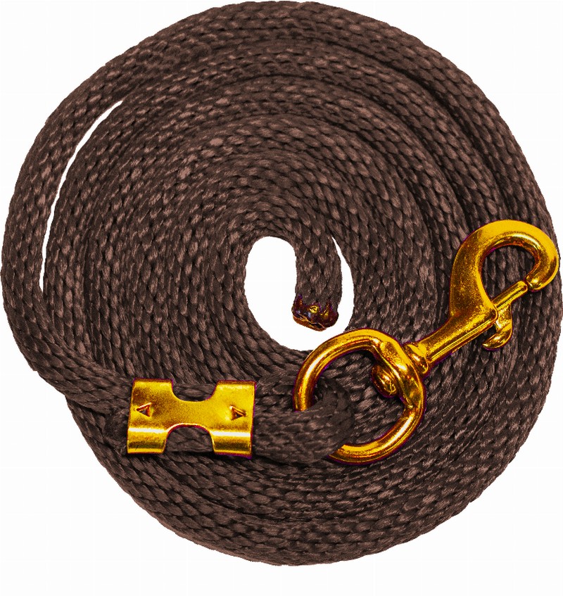 Poly Lead Rope 5/8" x 10'  brown
