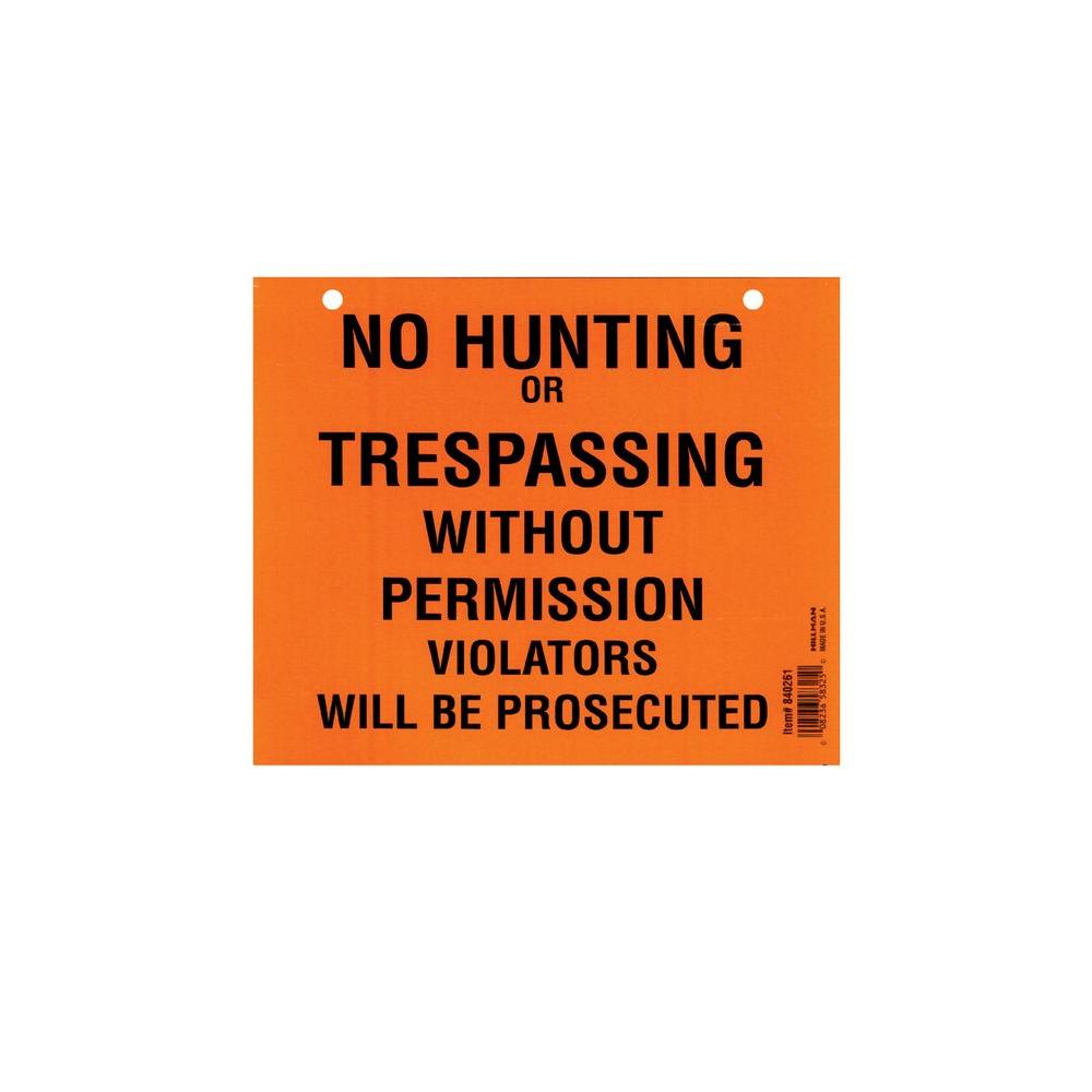 7X8.5 NO HUNTING / TRESSPASSING PAD 50PK (7 in. x 8-1/2 in. Plastic No Hunting/Trespassing Sign)