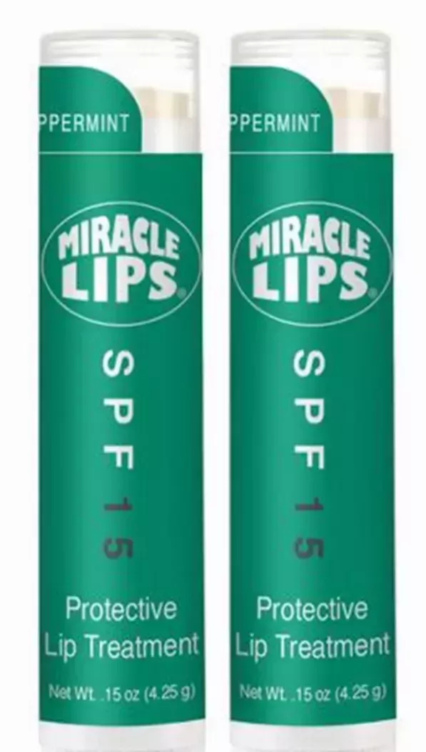 Miracle Lips SPF 15 Lip Balm and Protective Treatment, TWO Pack, 0.30 oz