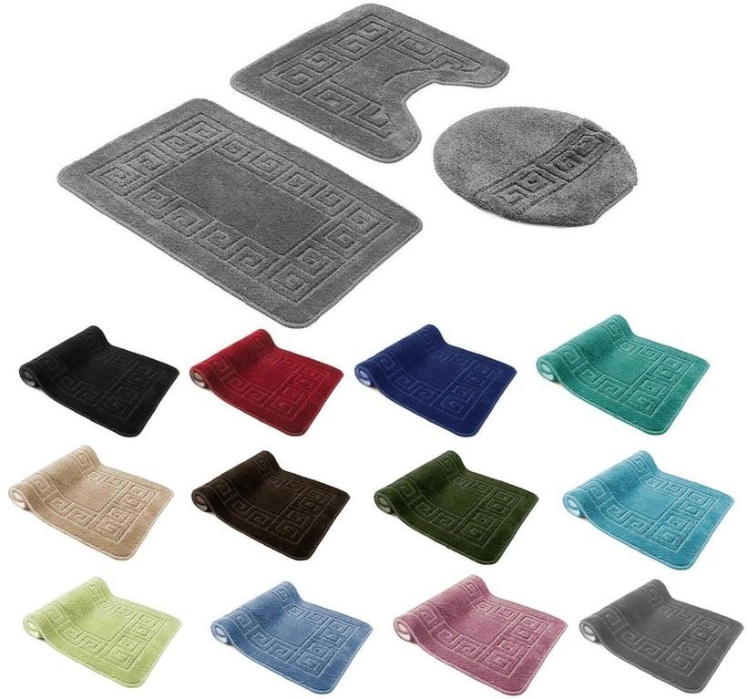 Bath Set Anti-Slip Bathroom Mat Rug