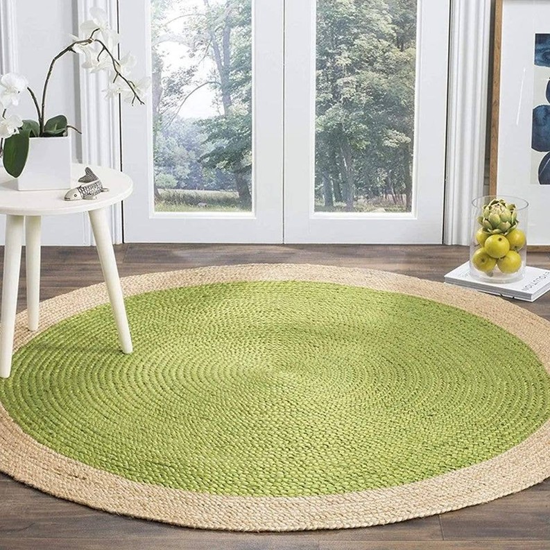 Round Boho Braided Jute Rug