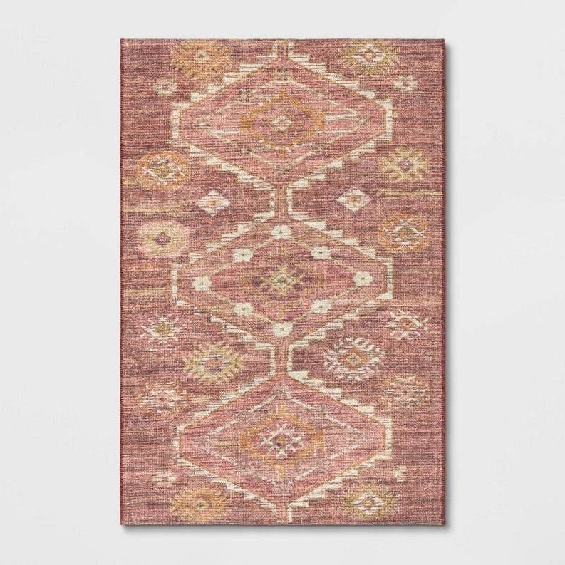 Southbury Washable Diamond Persian Style Rug