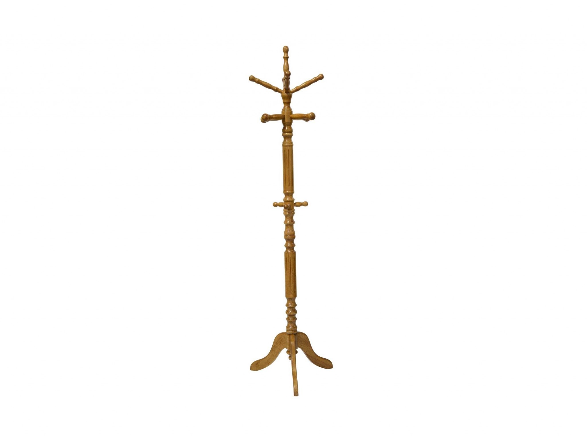 Traditional Harvest Oak Finish Hardwood Coat Stand