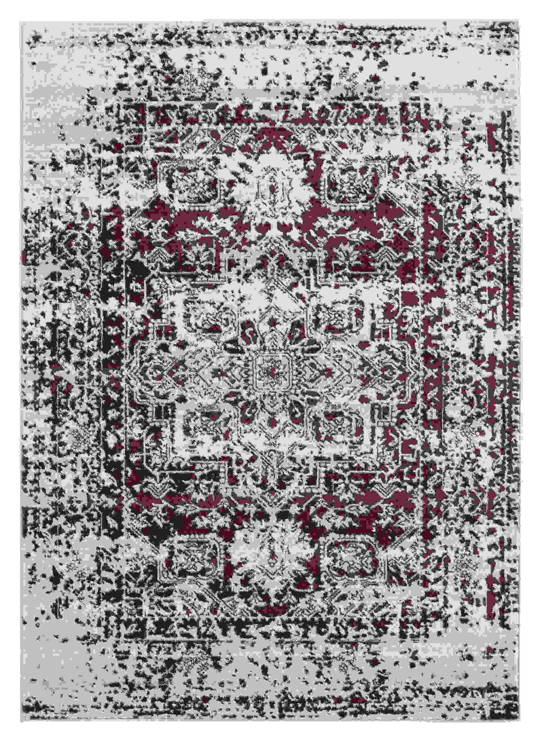 22" x 36" Wine Olefin / Frieze Accent Rug