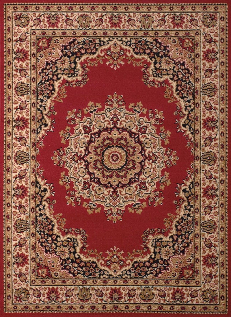 33" x 39" Red Polypropyelene Accent Rug