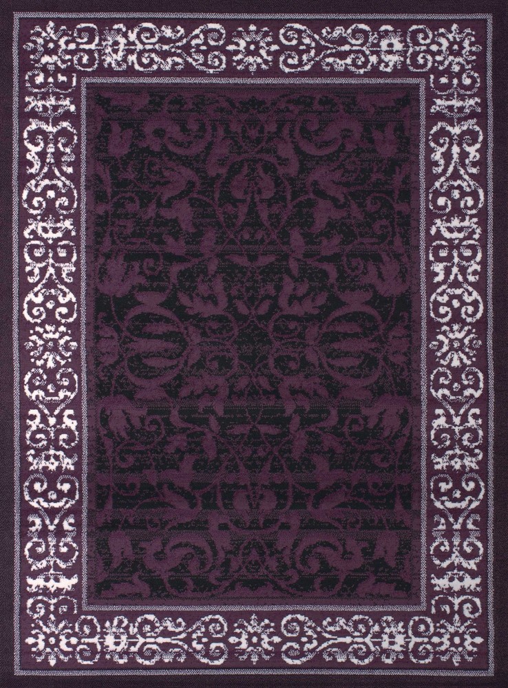 33" x 39" Plum Polypropyelene Accent Rug