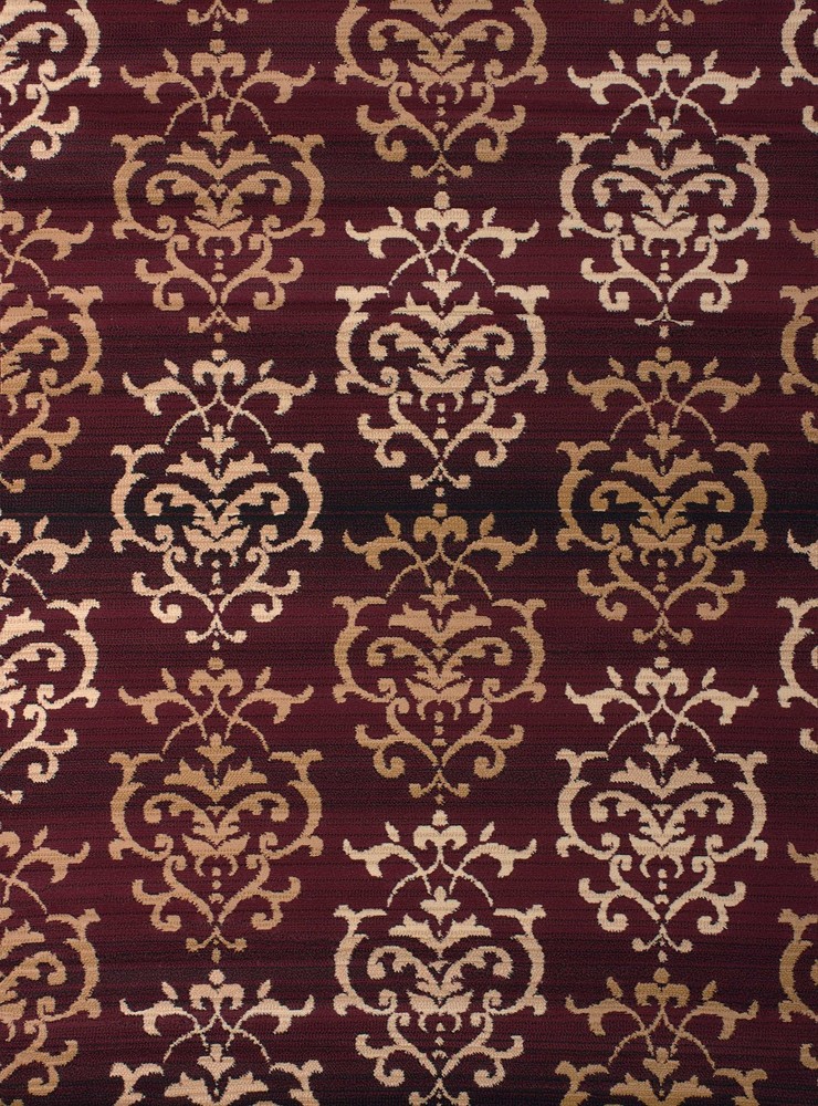 27" x 86" Burgundy Polypropyelene Runner Rug