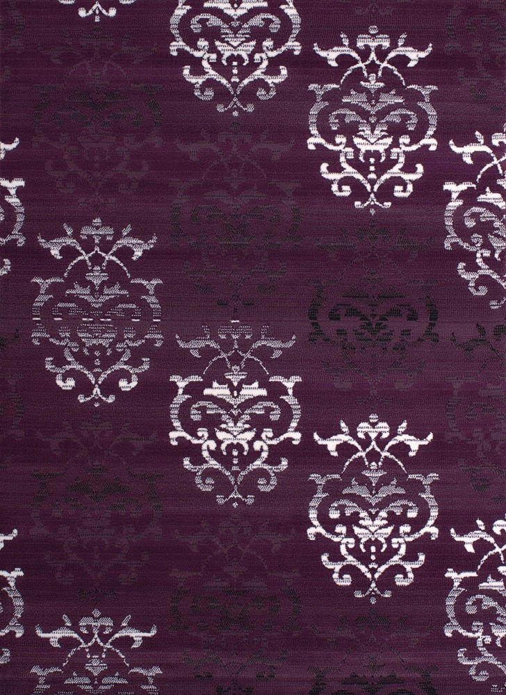 33" x 39" Lilac Polypropyelene Accent Rug