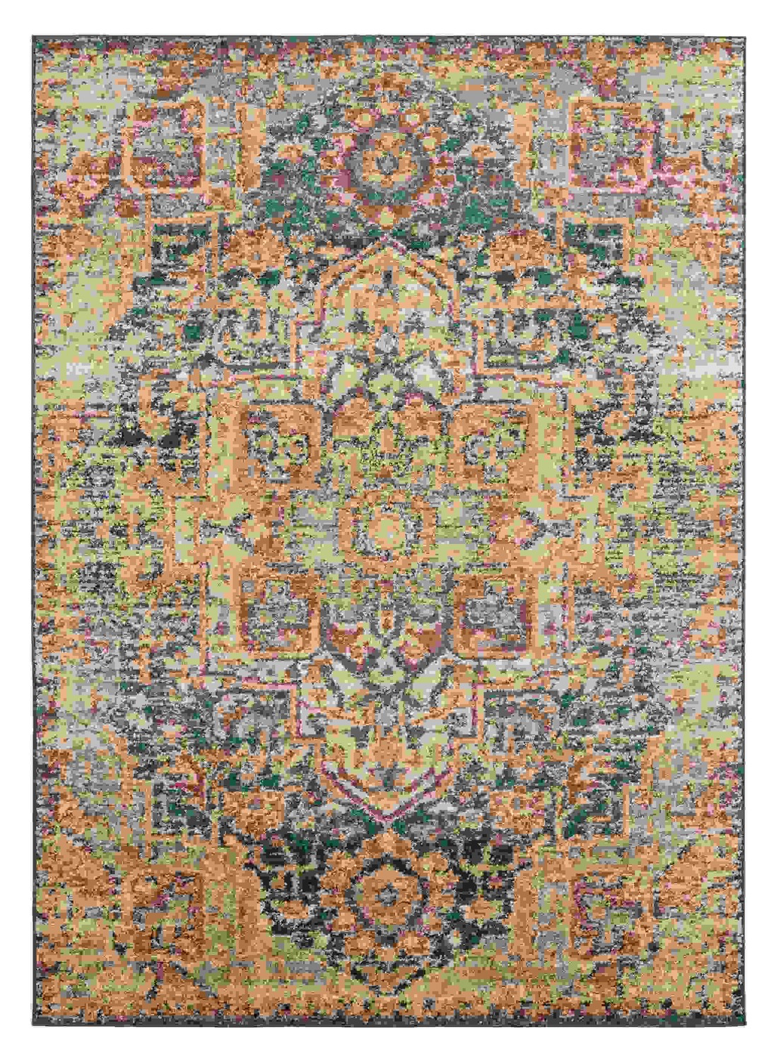 22" x 36" Multicolor Olefin Frieze Accent Rug