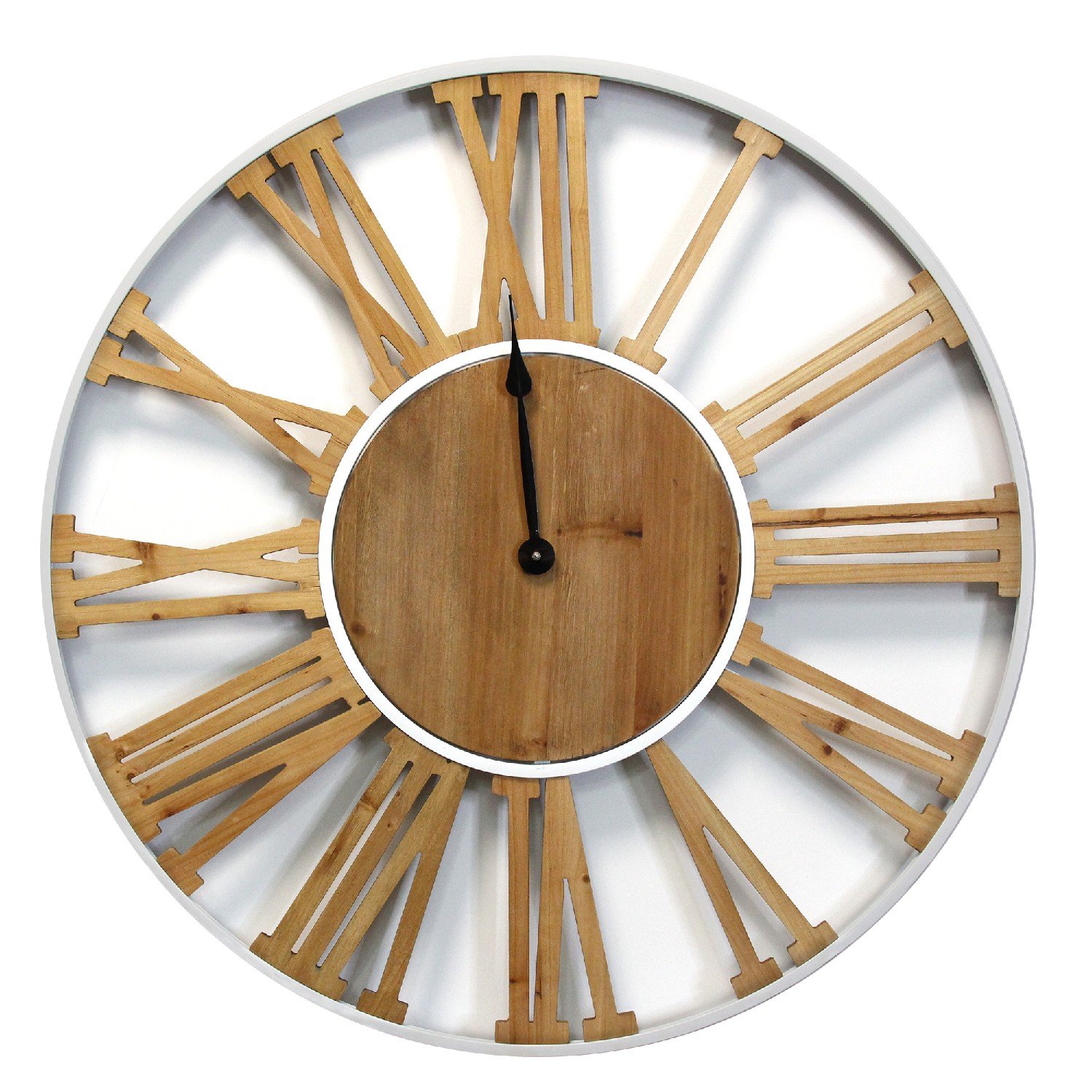 29" Franklin Wood & Metal Clock