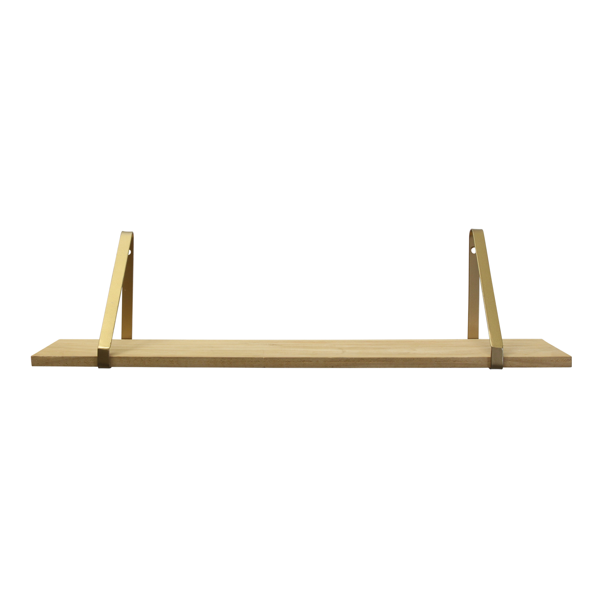 Gold Natural Wood Shelf