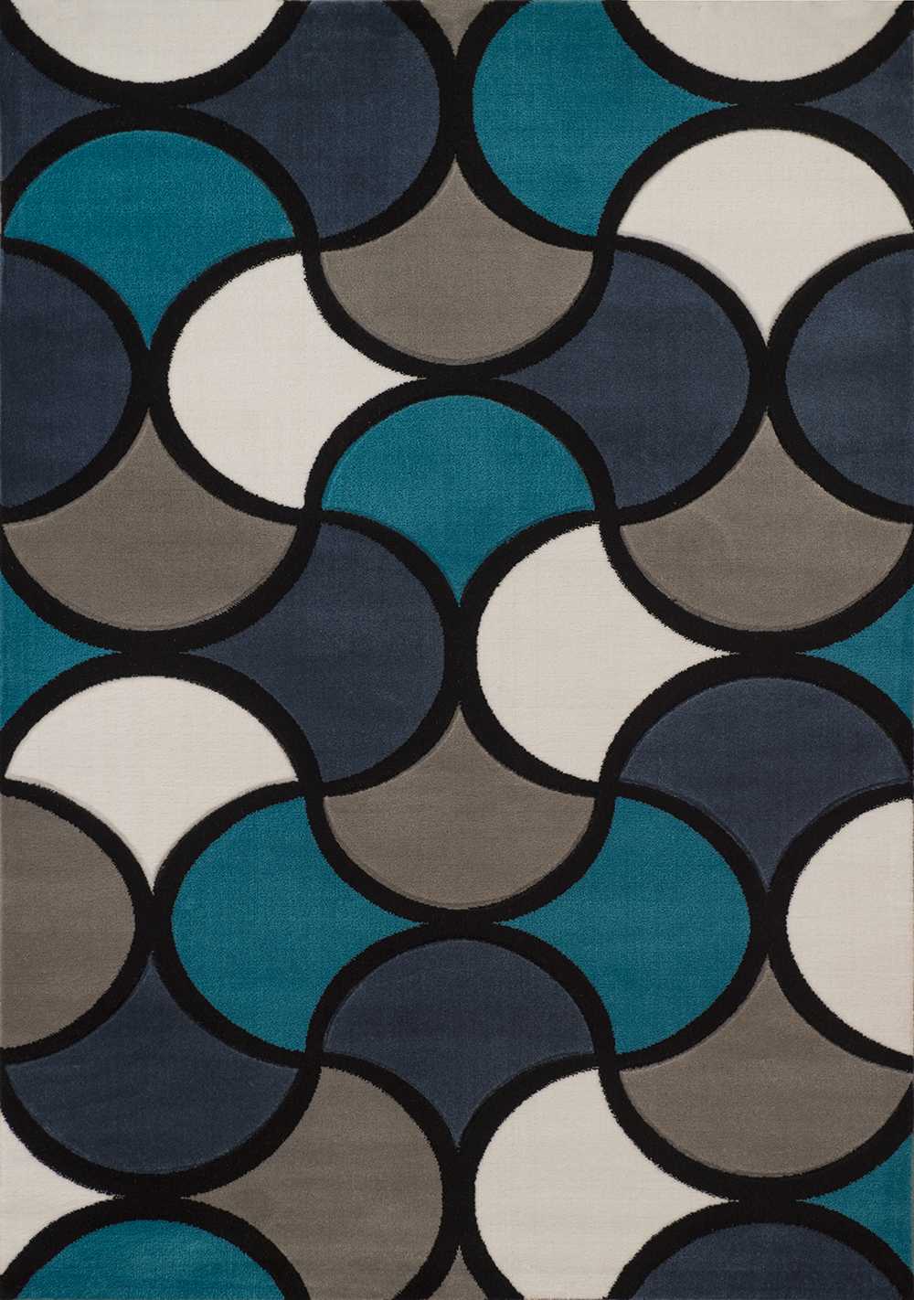 22" x 36" Denim Blue Polypropylene Accent Rug