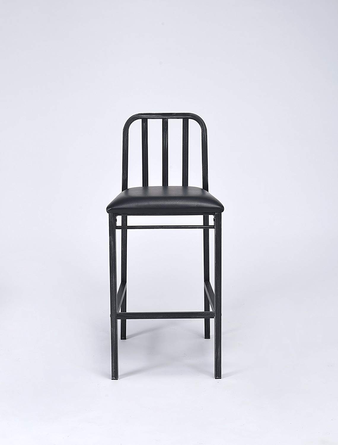 20" X 19" X 41" 2pc Black And Antique Black Bar Chair