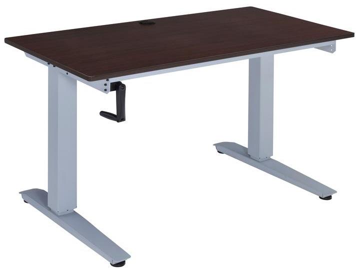 47.24" X 24" X 29-48" Espresso Paper Veneer Lift Desk