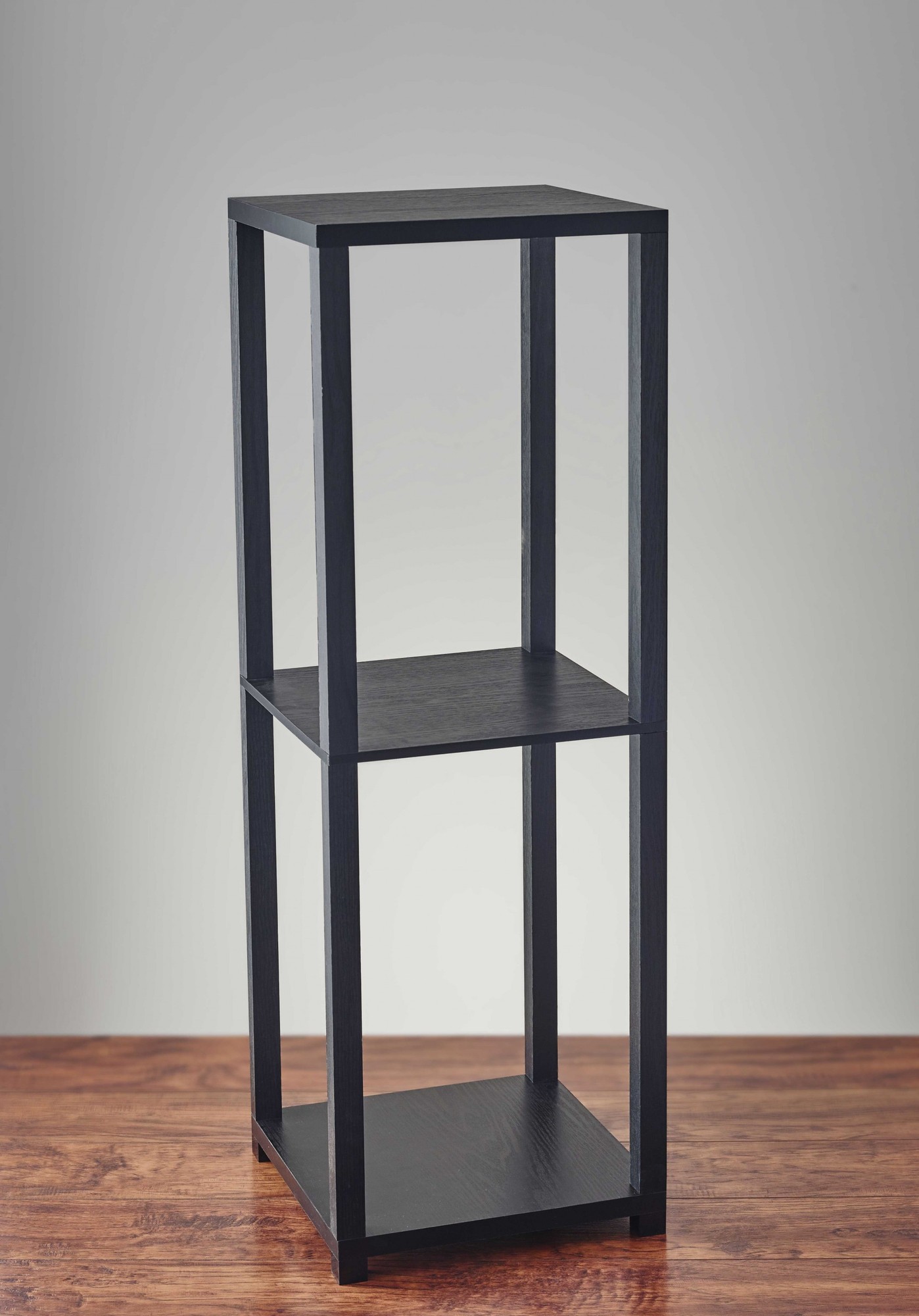 11.5" X 11.5" X 34.75" Black Black wood PVC Finish Tall Pedestal