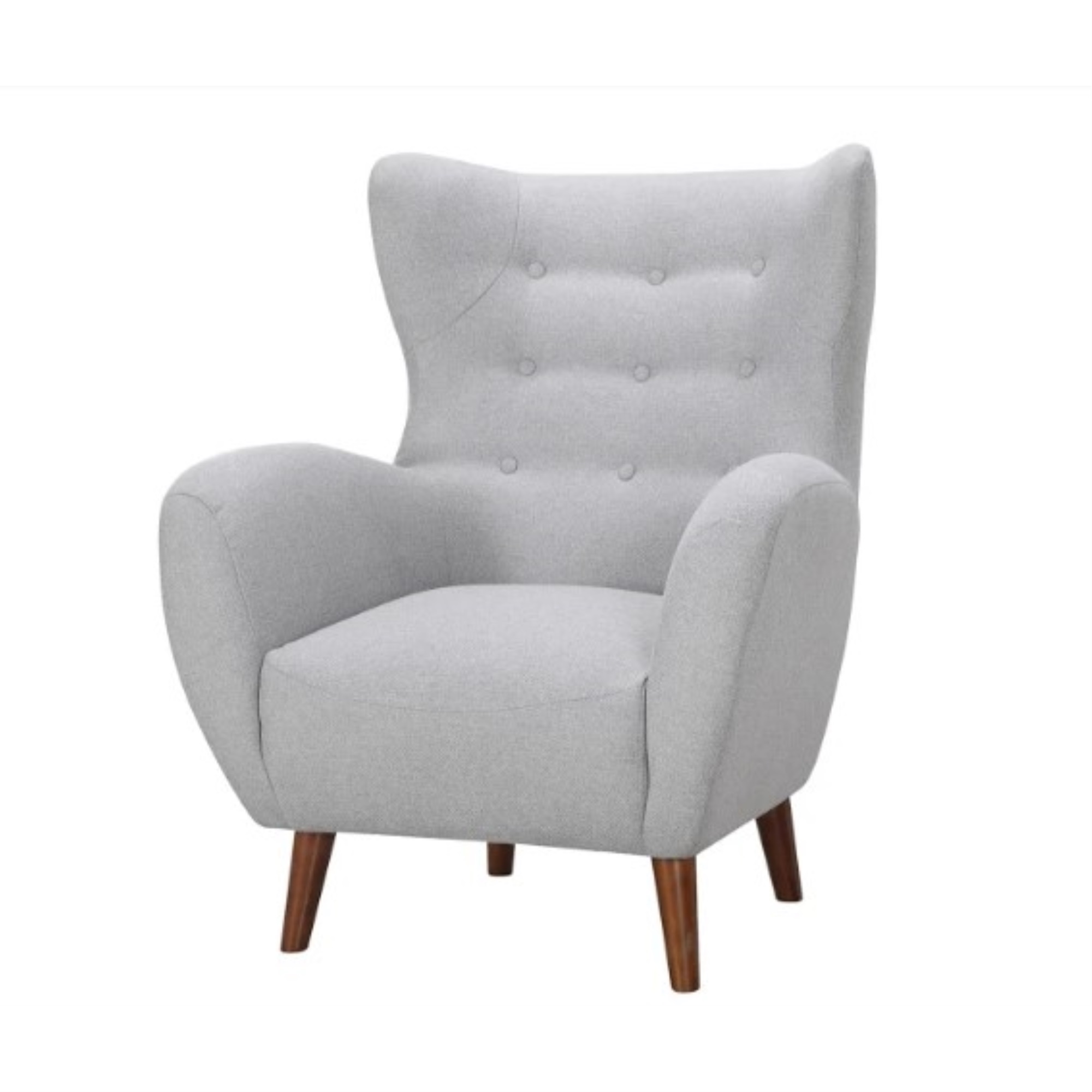 34" X 33" X 42" Dark Gray Polyester Wingback Chair