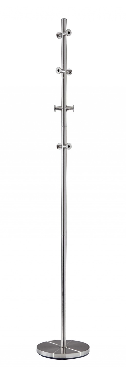 30.71" X 41.34" X 71" Brushed Steel Coat Rack