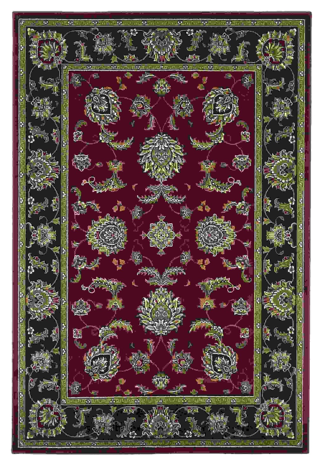 20" x 31" Polypropylene Red or Black Area Rug