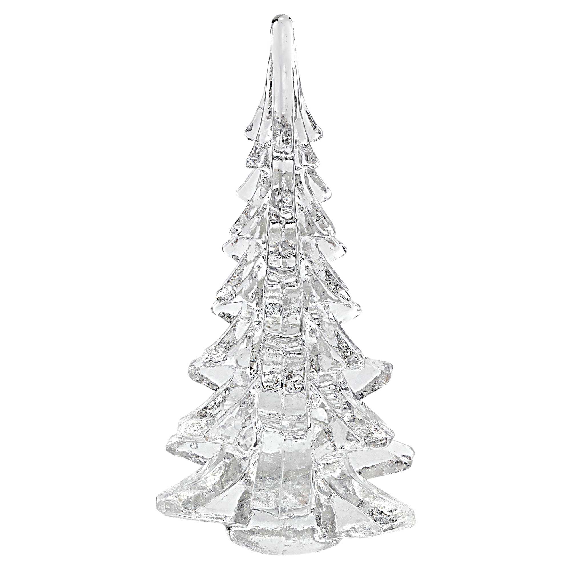 12" Mouth Blown Art Glass Christmas Tree