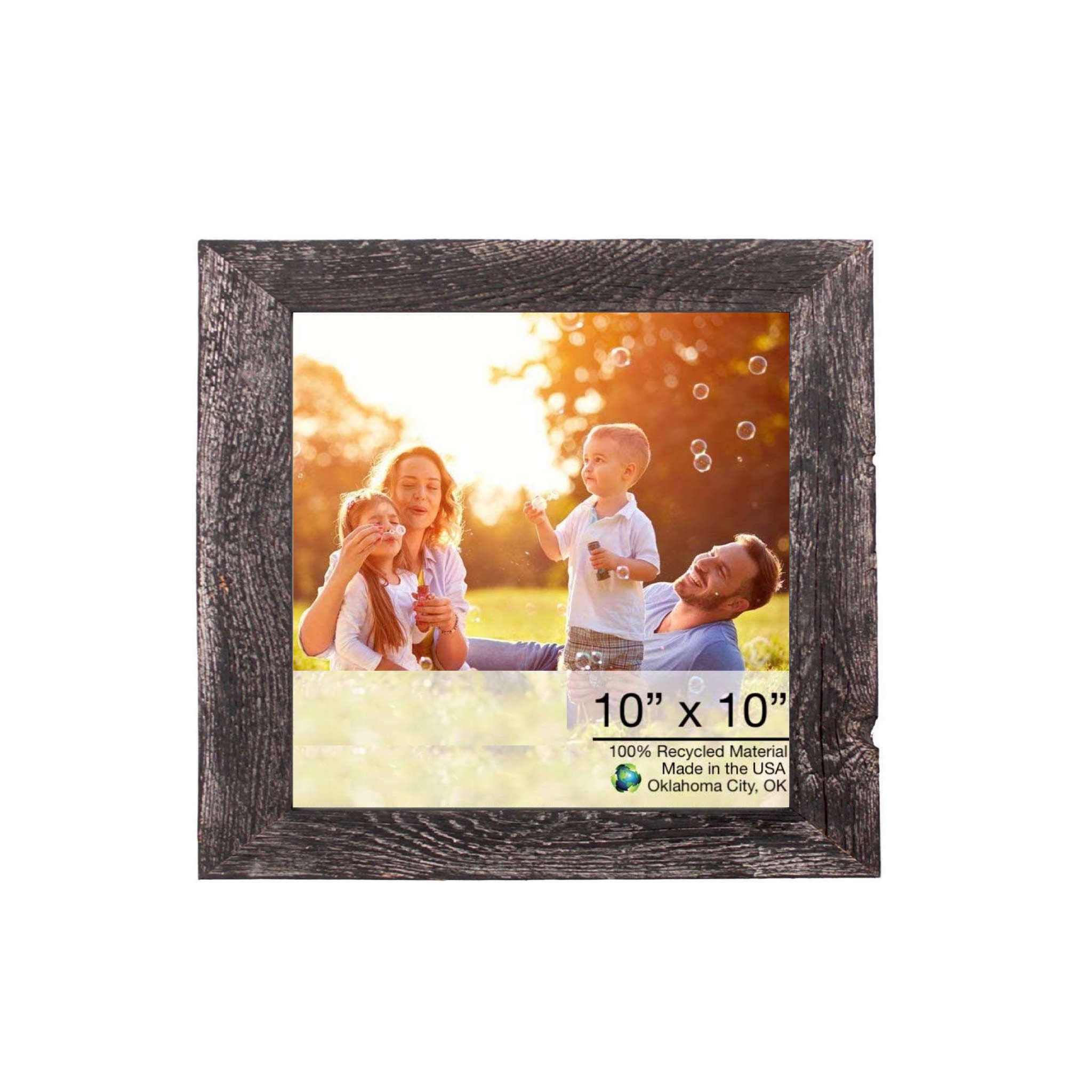 12"x13" Rustic Smoky Black Picture Frame