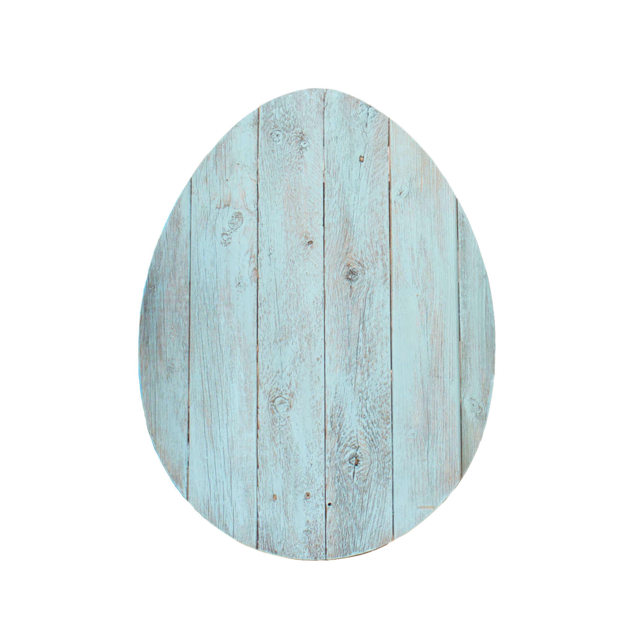 18" Rustic Farmhouse Turquoise Wooden Large Egg