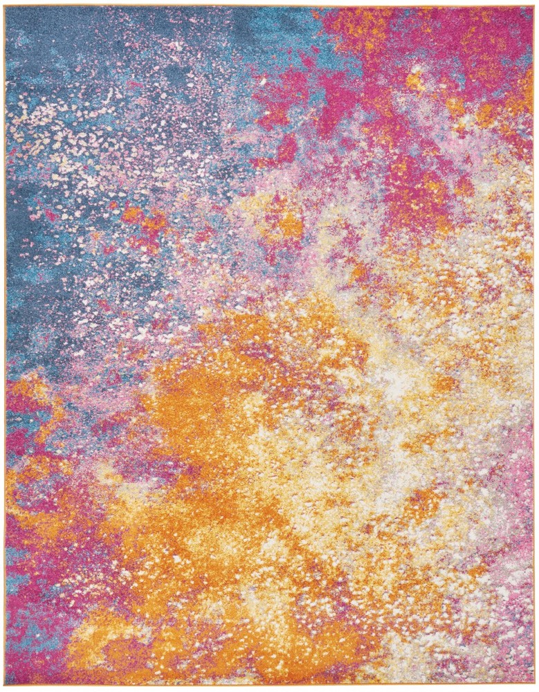 8 x 10 Abstract Brights Sunburst Area Rug