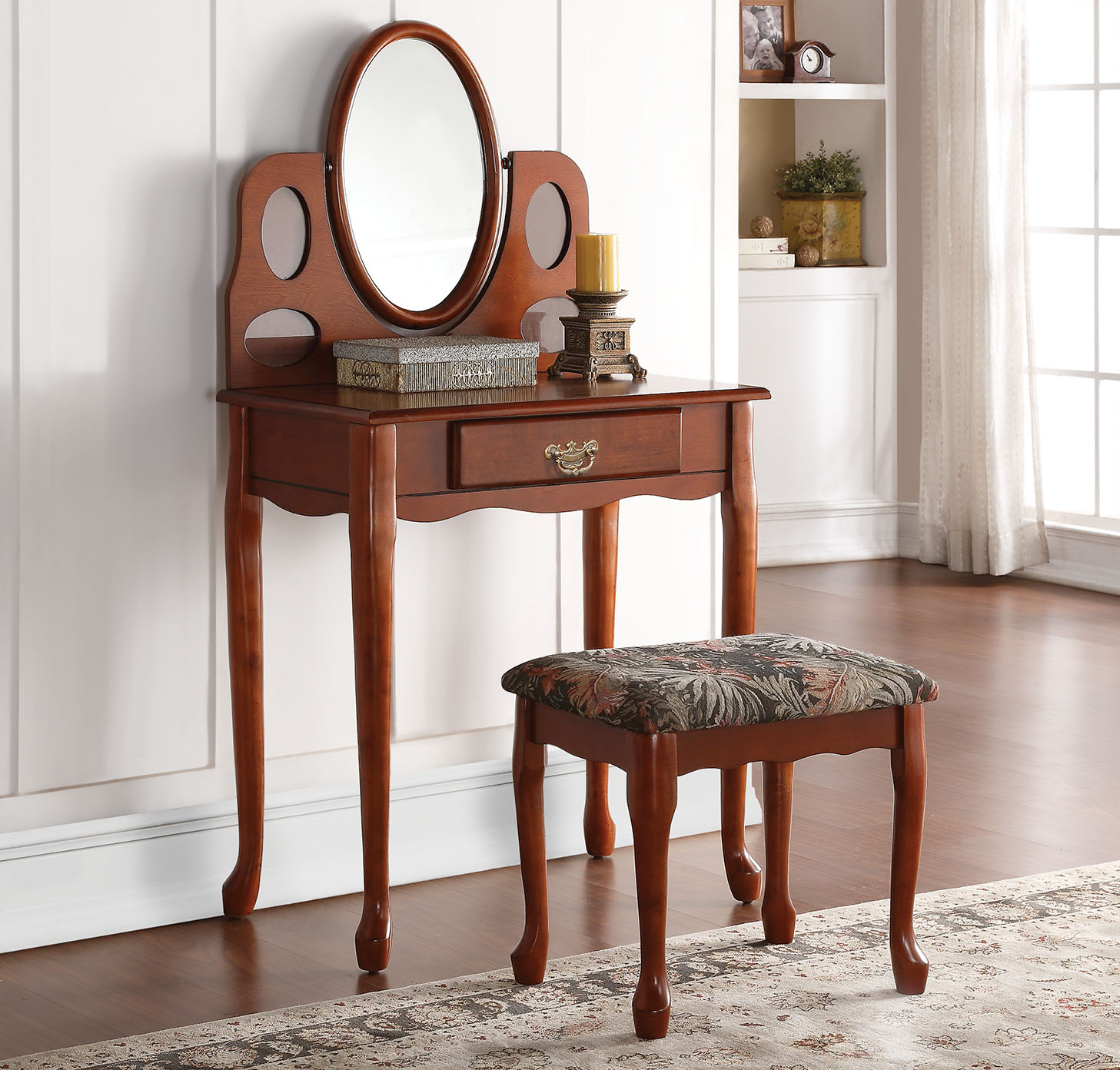 Vanity Set, Oak