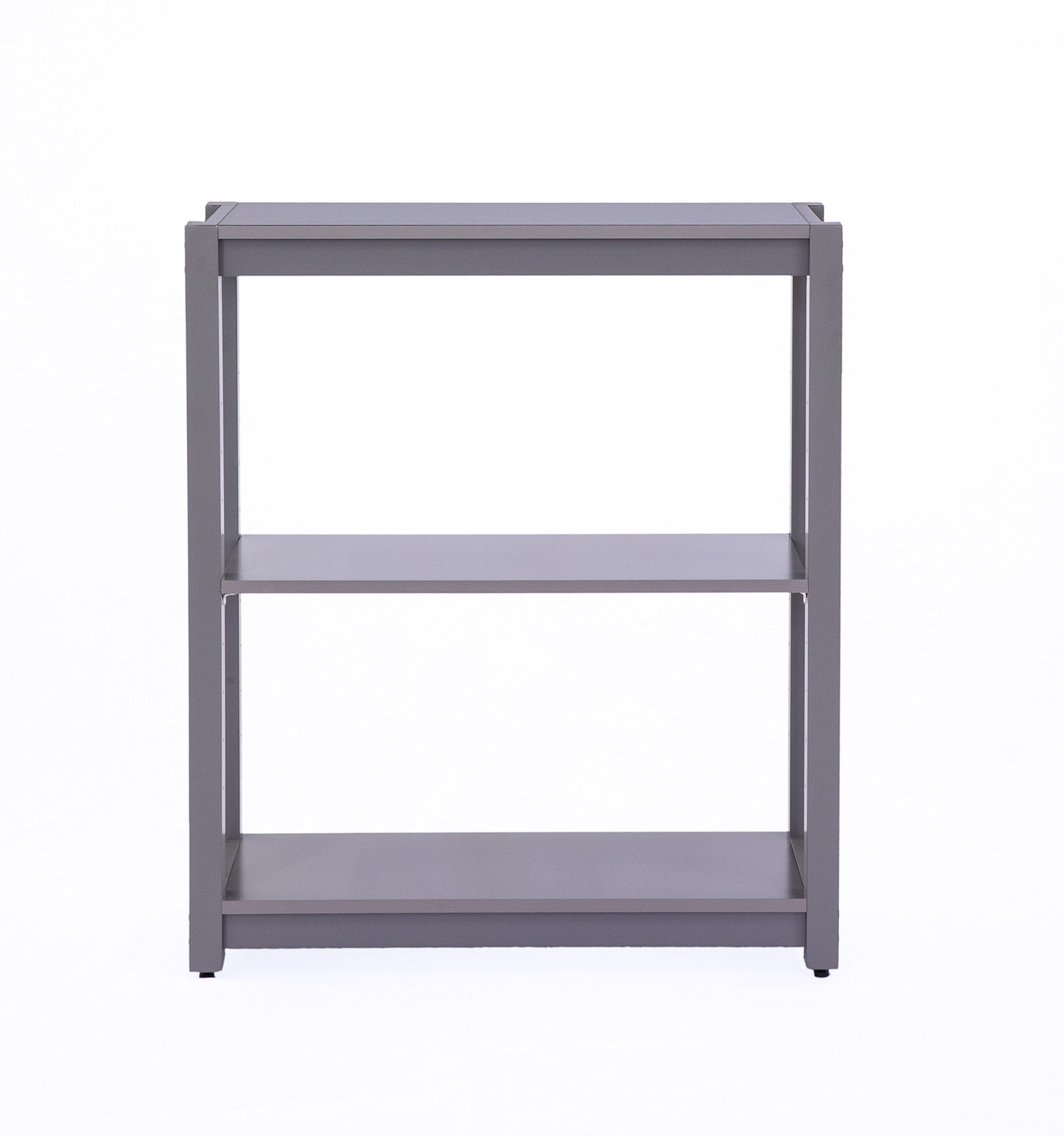 Space Gray Three Tier Low Bookcase