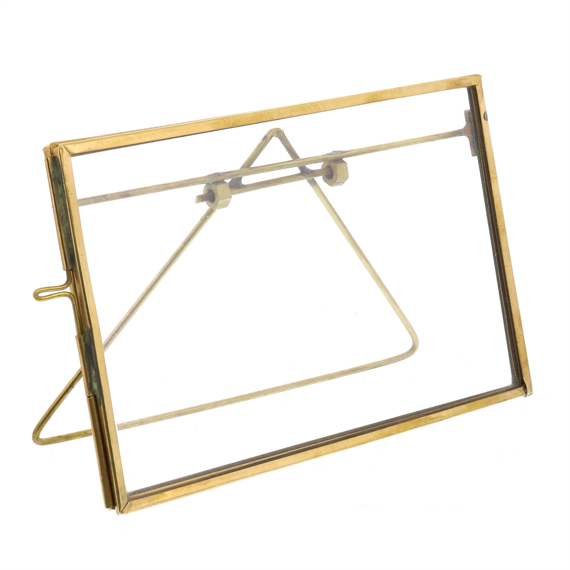 4x6 Gold Metal Horizontal Glass Frame