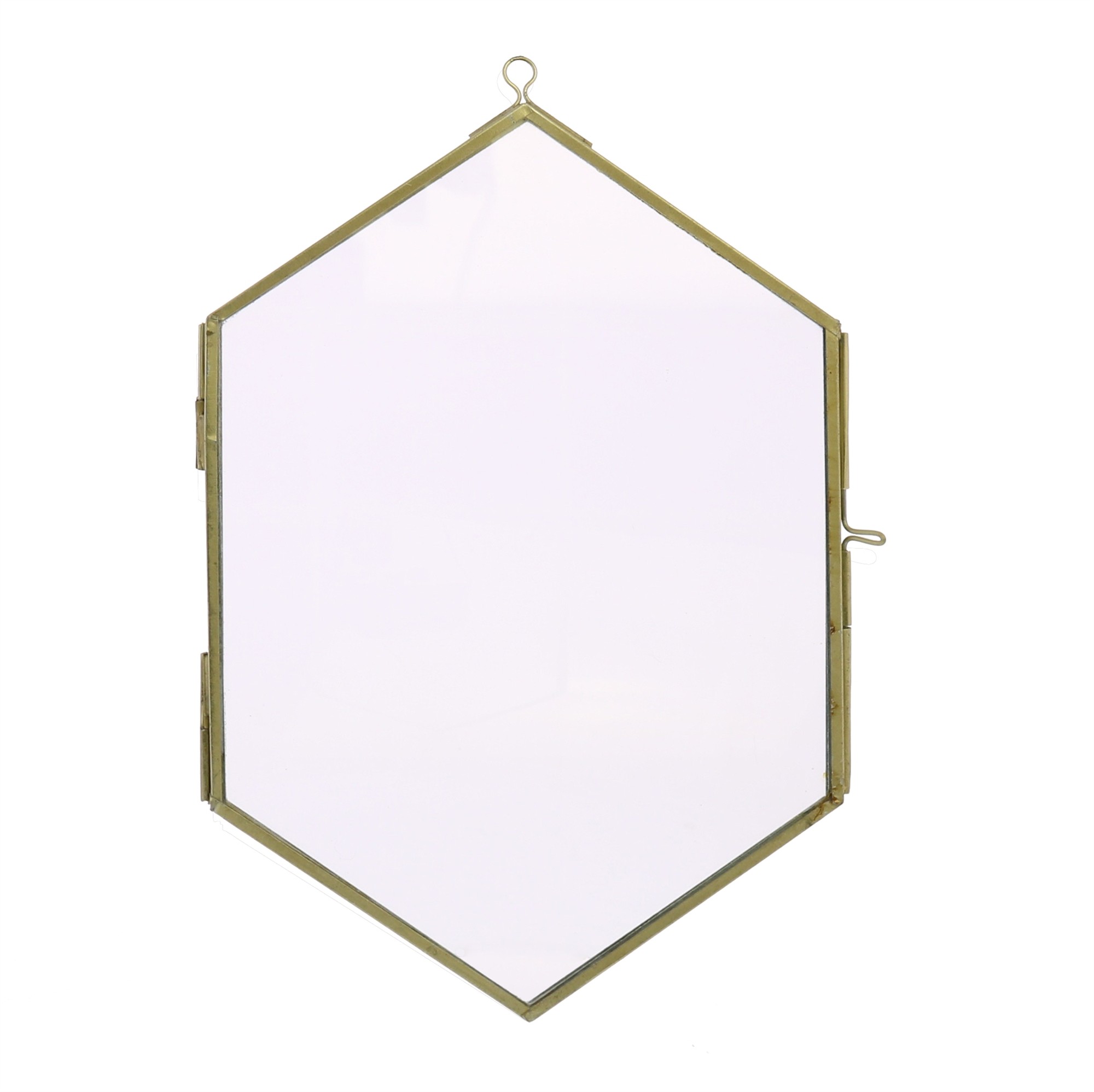 Petite Gold Metal Diamond Hanging Frame