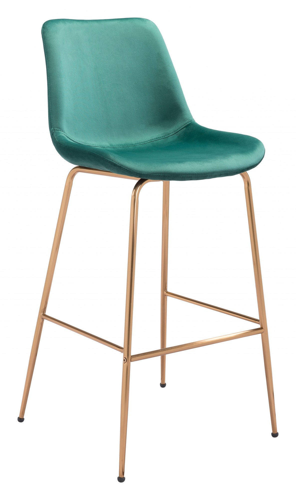 Tony Bar Chair Green & Gold