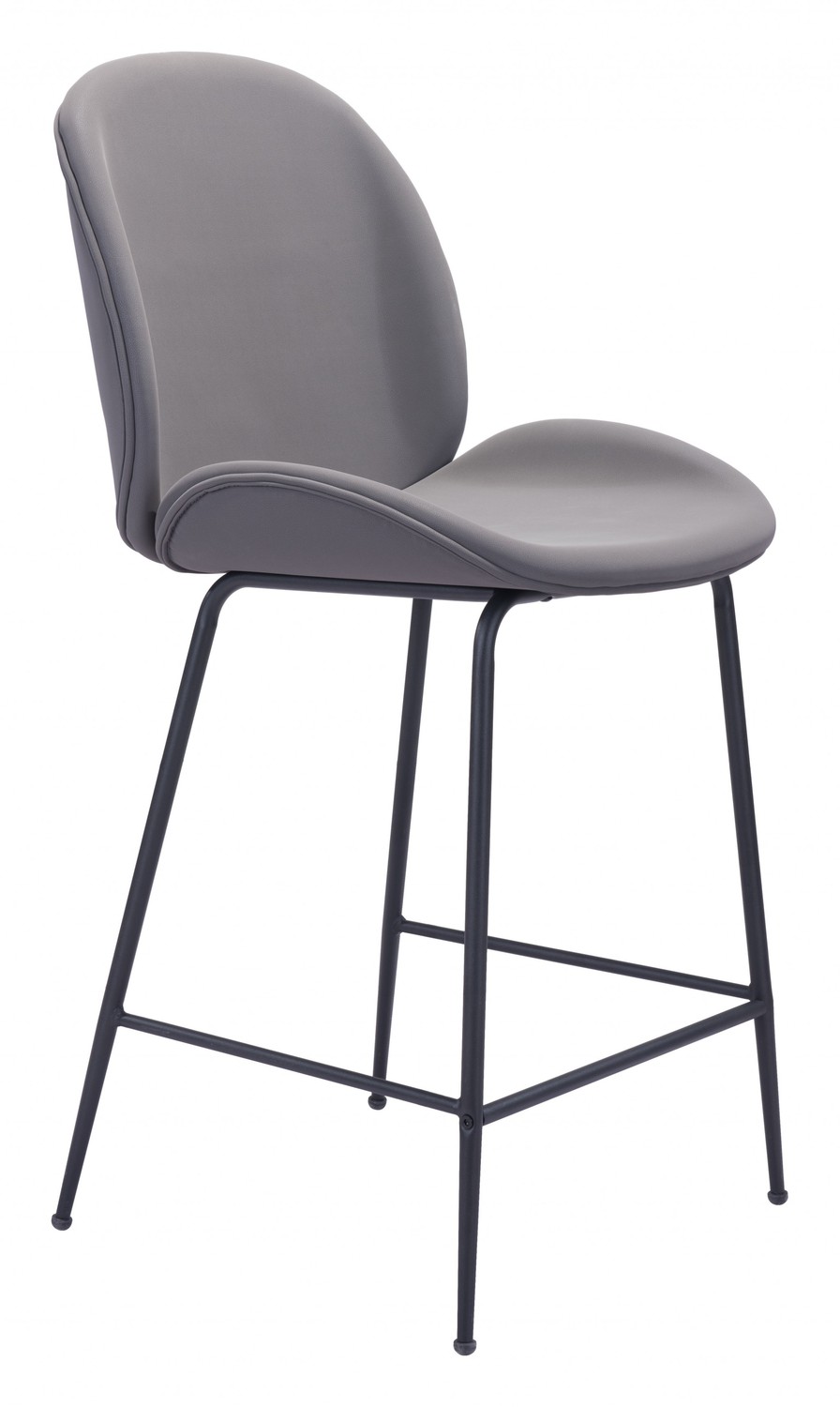 Contempo Gray Velvet Counter Height Chair