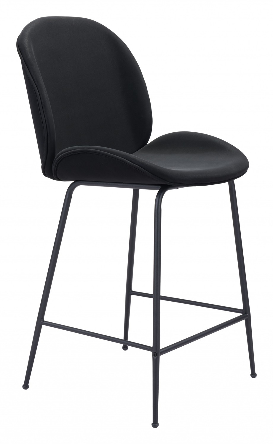 Contempo Black Velvet Counter Height Chair