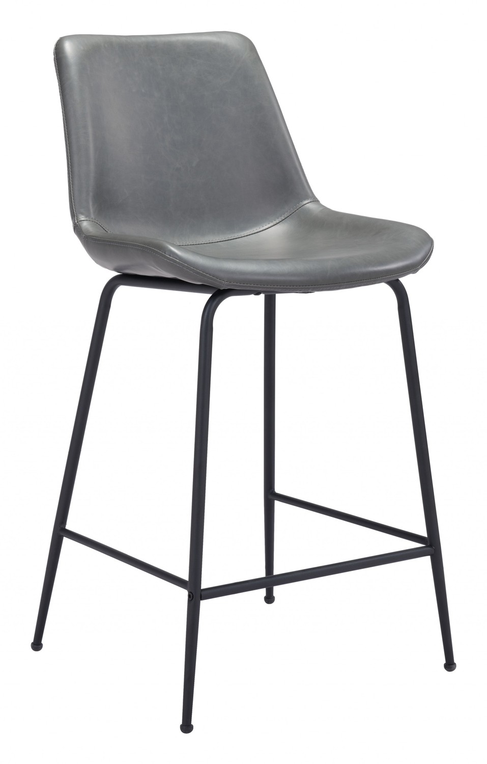 Gray and Black Top Shelf Modern Rugged Counter Chair