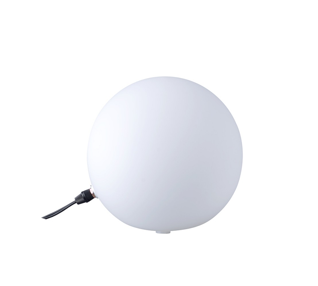 White Glass Globe Table Lamp