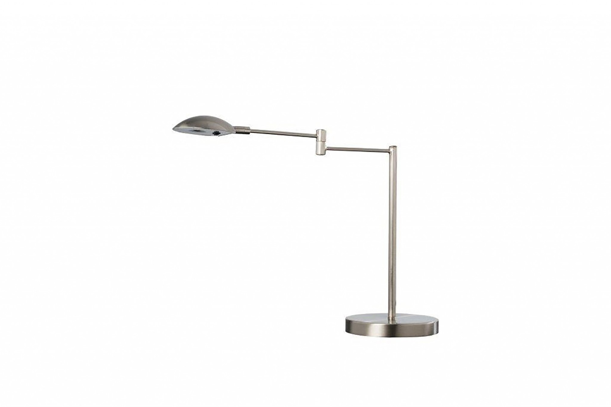 Minimalist Silver Metal Swing Arm Desk Lamp