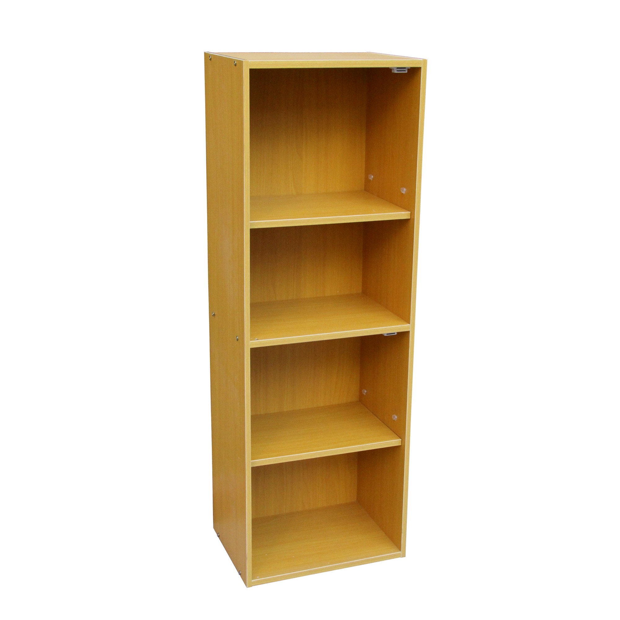 Standard Natural Four Shelf Adjustable Book Shelf