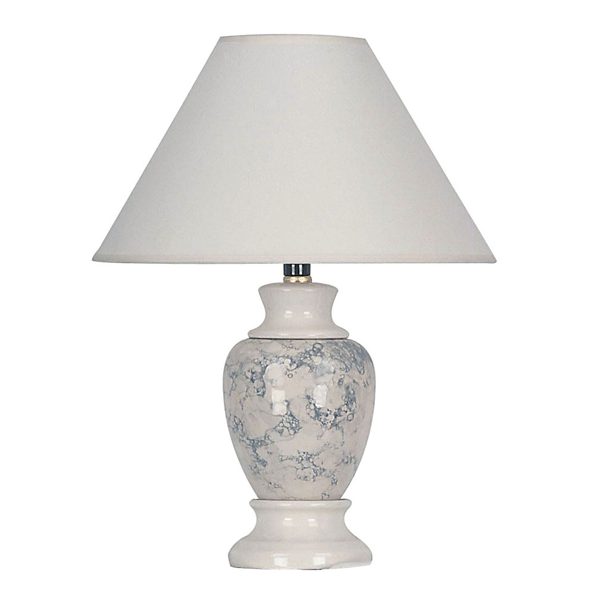 Ivory Marbled Ceramic Table Lamp