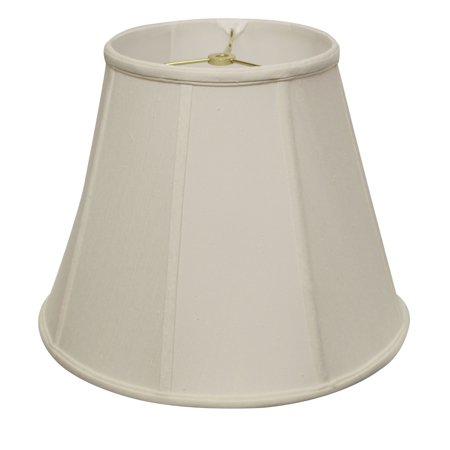 14" White Slanted Empire Monay Shantung Lampshade