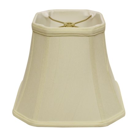 14" Ivory Slanted Square Bell Monay Shantung Lampshade